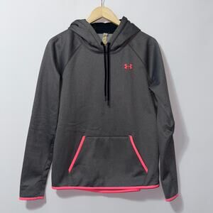 Under Armour Cold Gear Gray and Pink long sleeve hoodie women’s size medium